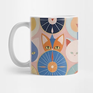 Kaleidoscopic Cats: Inspired by Hilma af Klint Mug